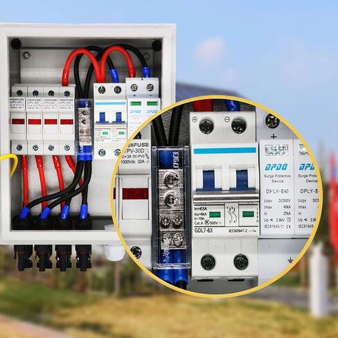 2 Pole DC Miniature Circuit Breaker, 500V 16 Amp DC Breaker Solar Disconnect Switch C16 for Solar Panel PV System in Saudi Arabia