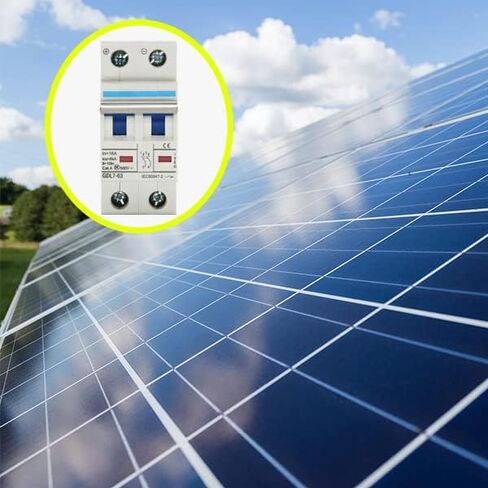 2 Pole DC Miniature Circuit Breaker, 500V 16 Amp DC Breaker Solar Disconnect Switch C16 for Solar Panel PV System in Saudi Arabia