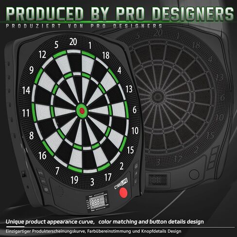 CyeeLife Electronic DartBoard&12 Soft Darts,8 Players&34 Games&255 Variations,Battery/adapter/3 languages switching for Professional Dart Games in Saudi Arabia