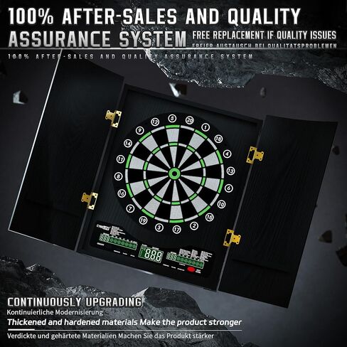 لوحة رمي السهام الإلكترونية CyeeLife و12 سهمًا ناعمًا، 8 لاعبين و34 لعبة و255 نوعًا مختلفًا، بطارية/محول/3 لغات تبديل لألعاب رمي السهام الاحترافية in Kuwait