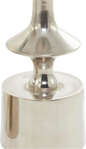 CosmoLiving by Cosmopolitan Aluminum Metal Pillar Candle Holder, Set of 3 10", 9", 7" H, Black in Kuwait