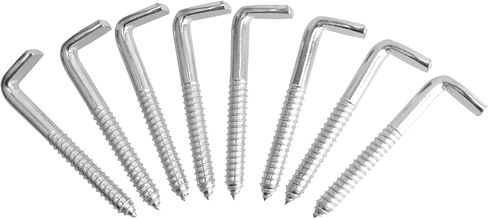 RUIAN Square Bend Hooks,M10-95x30mm Zinc Plated Self-Tapping L Shape Right Angle Wall Hook for Hang Display Medal Jewelry, 8pcs in Saudi Arabia