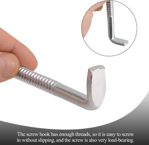 RUIAN Square Bend Hooks,M10-95x30mm Zinc Plated Self-Tapping L Shape Right Angle Wall Hook for Hang Display Medal Jewelry, 8pcs in Saudi Arabia
