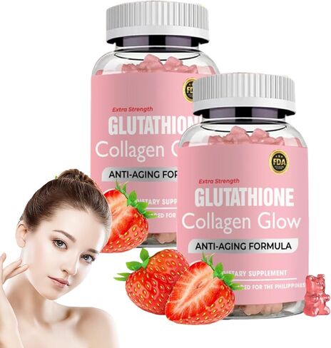 Glutathione Collagen Glow Gummies, Glutathione Collagen Gummies for Women, Glow Beauty Collagen Gummies for Dark Spot, Korean Organic Collagen Gummies for Skin Care Anti-Aging in Saudi Arabia