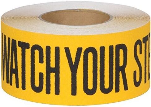 تحذير شاهد خطوتك، درجة ممتازة 60 حبيبة مضادة للانزلاق، داخلي/خارجي، يتصل بشكل فعال بالمخاطر، أصفر/أسود، 3 بوصة × 60 قدم، SG8903PT in Kuwait