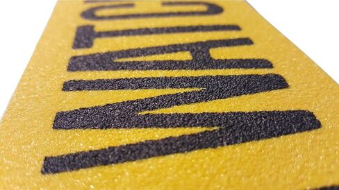 تحذير شاهد خطوتك، درجة ممتازة 60 حبيبة مضادة للانزلاق، داخلي/خارجي، يتصل بشكل فعال بالمخاطر، أصفر/أسود، 3 بوصة × 60 قدم، SG8903PT in Kuwait