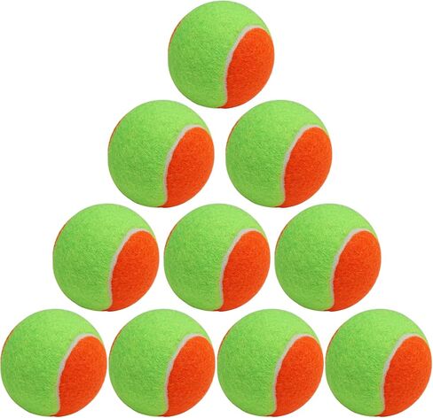 Color Matching Tennis Balls Orange Green, 10pcs Pack of Pressure Training Tennis Balls for Beginners Novice Players Practice Ball, Dog Tennis Balls for All Court Types in Saudi Arabia