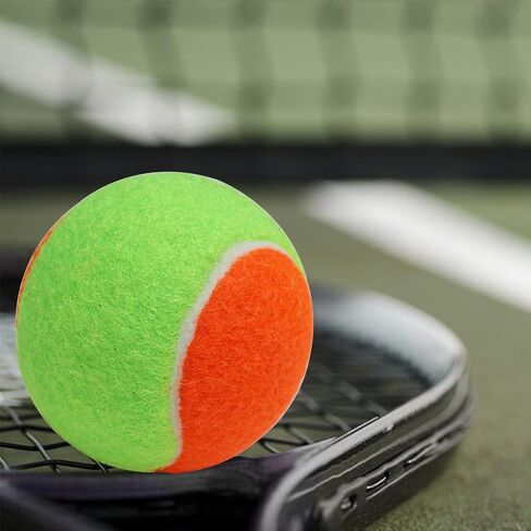 Color Matching Tennis Balls Orange Green, 10pcs Pack of Pressure Training Tennis Balls for Beginners Novice Players Practice Ball, Dog Tennis Balls for All Court Types in Saudi Arabia