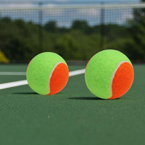 Color Matching Tennis Balls Orange Green, 10pcs Pack of Pressure Training Tennis Balls for Beginners Novice Players Practice Ball, Dog Tennis Balls for All Court Types in Saudi Arabia