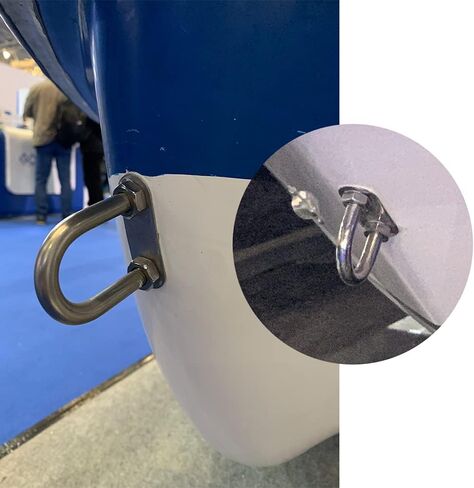 Boat U Bolt Stern Bow Eye Tie Down, Marine Stainless Steel with Hex Nuts and Washers, 4-1/2 in Overall Length, 3/8 in Stock, 3 in Thread Length (1 PCS) in Kuwait