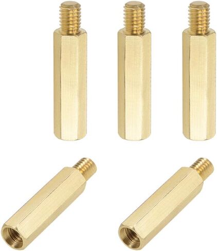 uxcell M6x10mm+8mm Male-Female Brass Hex PCB Motherboard Spacer Standoff for FPV Drone Quadcopter, Computer & Circuit Board 5pcs in Saudi Arabia