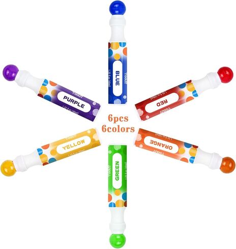 2.80oz Bingo Daubers Bulk, Dot Markers Paint Art for Toddlers, Set of 6 Bingo Markers, Mixed Colors(6 Colors) in Saudi Arabia