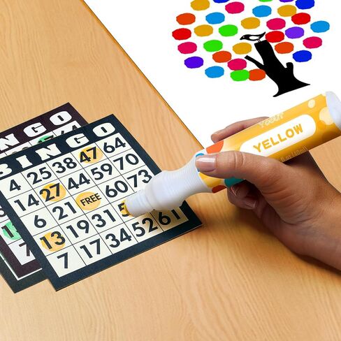 2.80oz Bingo Daubers Bulk, Dot Markers Paint Art for Toddlers, Set of 6 Bingo Markers, Mixed Colors(6 Colors) in Saudi Arabia