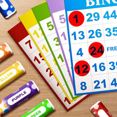 2.80oz مجموعة Bingo Daubers، رسم فني لأقلام التحديد المنقطة للأطفال الصغار، مجموعة من 6 أقلام تحديد Bingo، ألوان مختلطة (6 ألوان) in Kuwait