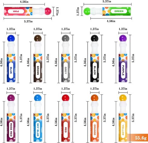 2.80oz Bingo Daubers Bulk, Dot Markers Paint Art for Toddlers, Set of 6 Bingo Markers, Mixed Colors(6 Colors) in Saudi Arabia