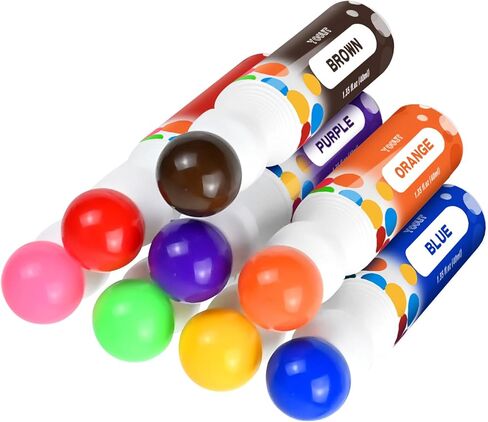 2.80oz مجموعة Bingo Daubers، رسم فني لأقلام التحديد المنقطة للأطفال الصغار، مجموعة من 6 أقلام تحديد Bingo، ألوان مختلطة (6 ألوان) in Kuwait