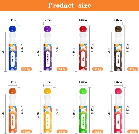 2.80oz مجموعة Bingo Daubers، رسم فني لأقلام التحديد المنقطة للأطفال الصغار، مجموعة من 6 أقلام تحديد Bingo، ألوان مختلطة (6 ألوان) in Kuwait