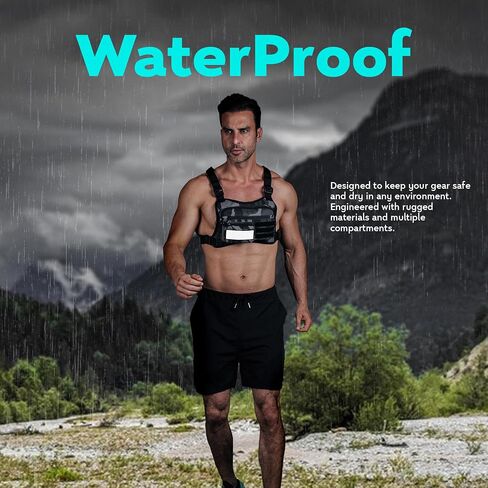 Outdoor Sports Chest Bag for Men Women, Lightweight Water Resistant Chest Rig, Running Vest for Men with Reflective Velcro in Saudi Arabia