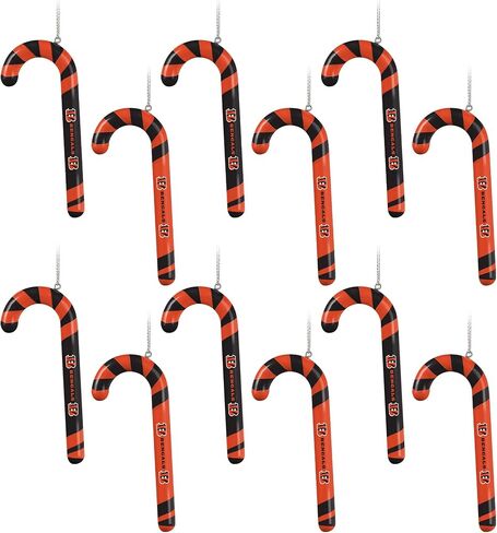 foco NFL Unisex-Adult NFL Team Logo 12 Pack Candy Cane Ornament Set in Saudi Arabia
