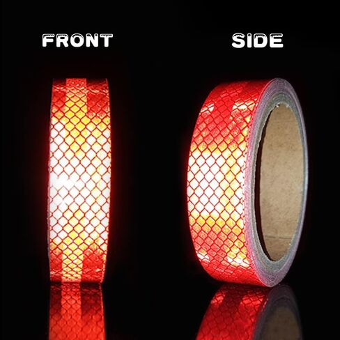 Reflective Tape 1 inch Wide 15 FT Long High Intensity Red Trailer Reflector Safety Conspicuity Tape for Vehicles Trucks Bikes Cargos Helmets in Saudi Arabia