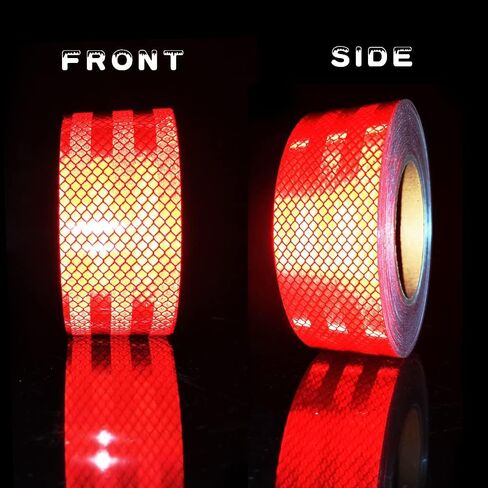 Reflective Tape 1 inch Wide 15 FT Long High Intensity Red Trailer Reflector Safety Conspicuity Tape for Vehicles Trucks Bikes Cargos Helmets in Saudi Arabia