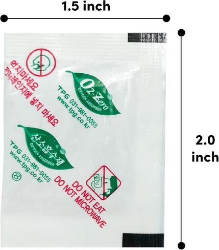 100 CC [500 Packets] Premium Oxygen Absorbers for Food Storage, Oxygen Scavengers Packets(2 Bag of 250 Packets) - ISO 9001 Certified Facility Manufactured in Saudi Arabia