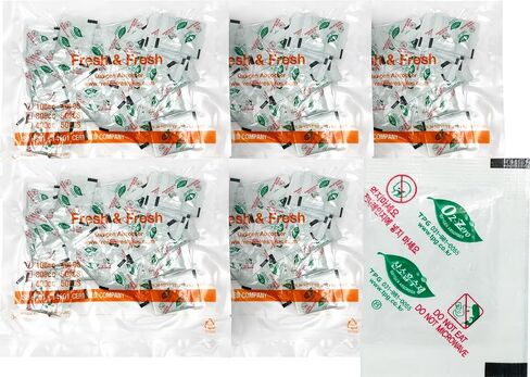 100 CC [500 Packets] Premium Oxygen Absorbers for Food Storage, Oxygen Scavengers Packets(2 Bag of 250 Packets) - ISO 9001 Certified Facility Manufactured in Saudi Arabia