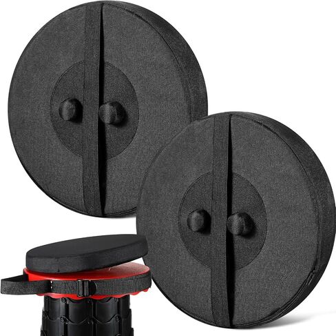 Telescopic Stool Cushion with Memory Foam Retractable Folding Stool Cushion with Elastic Strap Round Thickened Folding Stool Cushion for Telescopic Stool (2 Pieces) in Saudi Arabia