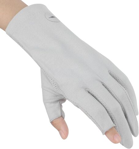 Men's Cotton Thin Sunblock Gloves Fingertip Touch Screen Cycling Driving Gloves Anti-slip UV Protection Sunscreen Sports Gloves for Hiking Fishing Running in Saudi Arabia