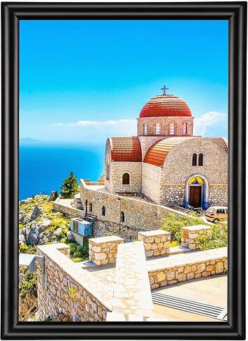 A2 Poster Frame Size (16.5 x 23.4), Black 1 Inch Aluminum Profile, Front-Loading Snap Frame, Wall Mounting, Professional Series in Saudi Arabia