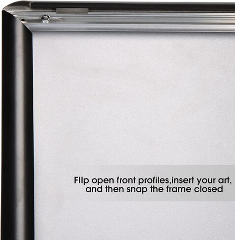 A2 Poster Frame Size (16.5 x 23.4), Black 1 Inch Aluminum Profile, Front-Loading Snap Frame, Wall Mounting, Professional Series in Saudi Arabia