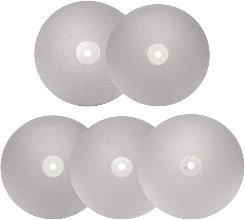 Diamond Flat Lap Disc Set 8" x 1/2" Arbor 320/600/800/1200/3000 Grit Abrasive Wheel Lapping for Grinding Sanding Ceramics, Glass, Stones in Saudi Arabia