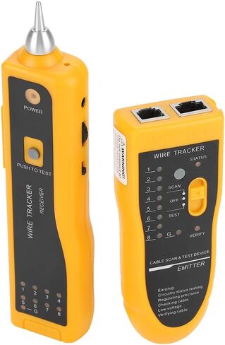 سلك، جهاز اختبار كابل RJ11 RJ45 محمول، سلك متعدد الوظائف، حبر اختبار كابل شبكة Ethernet LAN لتجميع كابلات الشبكة، واختبار خط الهاتف، والتحقق من الاستمرارية in Saudi Arabia