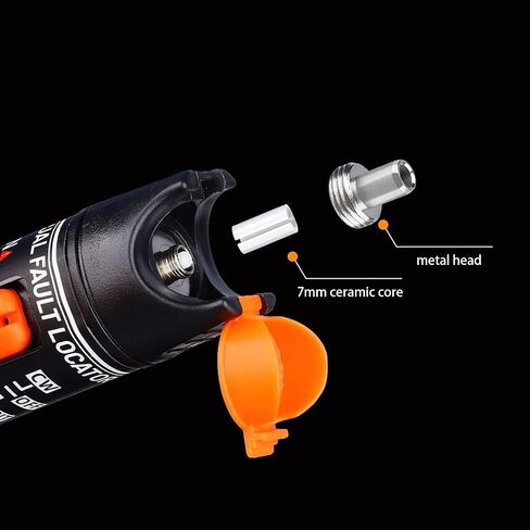 8X Fiber Optical Ceramic Core Fiber Optic Visual Fault Locator Metal Heads Metal Tips and 8X Mental Heads for Visual Fault Locator Fiber Optic Tester Light Meter Network Cable Tester in Saudi Arabia