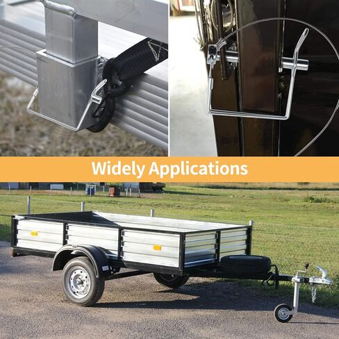 Trailer Coupler Pin, Wire Lock Pin, Shaft Locking Pin, Safety Coupler Pin 5/16 Inch Diameter x 2-3/4 Inch, Square Lock Pins, with Stainless Steel Extended Wire and Quick Release Ring (10) in Kuwait