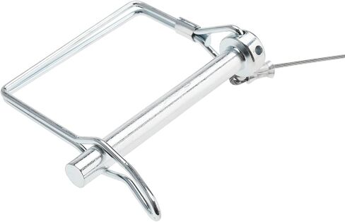 Trailer Coupler Pin, Wire Lock Pin, Shaft Locking Pin, Safety Coupler Pin 5/16 Inch Diameter x 2-3/4 Inch, Square Lock Pins, with Stainless Steel Extended Wire and Quick Release Ring (10) in Kuwait