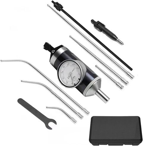 مجموعة مؤشرات محورية، مجموعة مؤشرات مركزية محورية 0-0.15 بوصة/0.0005 بوصة، مؤشر رقمي مزود بمستشعرات مستقيمة ومنحنية وحقيبة تخزين، قرص اختبار مركزي لآلة الطحن in Kuwait