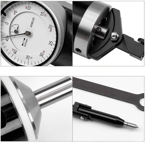 مجموعة مؤشرات محورية، مجموعة مؤشرات مركزية محورية 0-0.15 بوصة/0.0005 بوصة، مؤشر رقمي مزود بمستشعرات مستقيمة ومنحنية وحقيبة تخزين، قرص اختبار مركزي لآلة الطحن in Kuwait