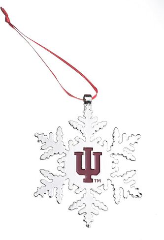 Indiana Hoosiers Snowflake Christmas Ornament in Saudi Arabia
