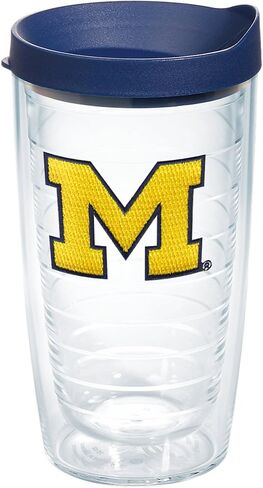 Tervis Made in USA Double Walled University of Michigan UM Wolverines Insulated Tumbler Cup Keeps Drinks Cold & Hot, 16oz, Big M in Saudi Arabia