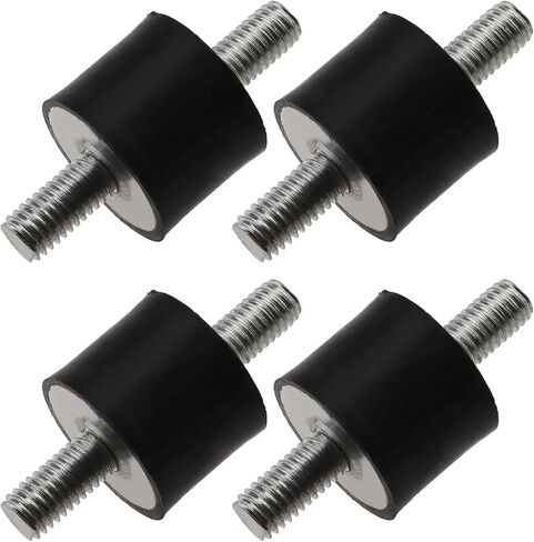 4 Packs M8 Double Male Anti Vibration Rubber Mount Kit 25x20mm for Air Compressor Pump Rubber Shock Absorber Mount Bobbin in Saudi Arabia