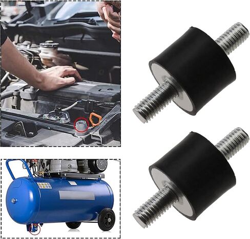 4 Packs M8 Double Male Anti Vibration Rubber Mount Kit 25x20mm for Air Compressor Pump Rubber Shock Absorber Mount Bobbin in Saudi Arabia