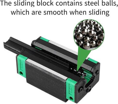 Linear Guide Rail 2PCS HGR20 1000mm Linear Slide Rail 4PCS HGH20CA Carriage with Wrench, Plastic Dust Cap, Head Screw Slider Block CNC Kit for DIY CNC Routers Lathes Mills 3D Printer in Kuwait