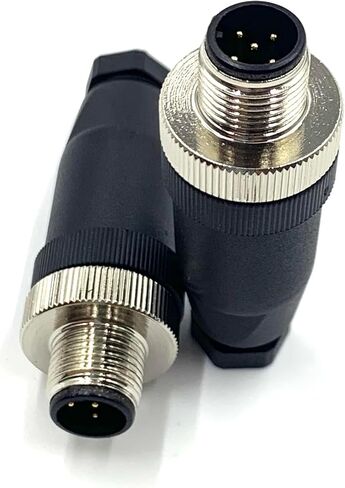 2Pcs M12 5 Pin Male Circular Connector, A Code Industrial Circular Connector IP67 Waterproof Field Assembly Wireable Sensor Straight Type Unshiled Adapter for PG7 Cable 125V 4A AC/DC in Saudi Arabia