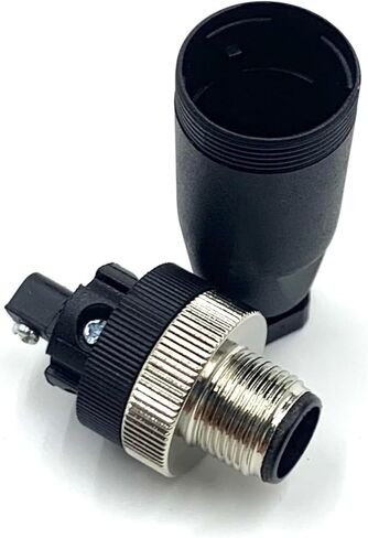 2Pcs M12 5 Pin Male Circular Connector, A Code Industrial Circular Connector IP67 Waterproof Field Assembly Wireable Sensor Straight Type Unshiled Adapter for PG7 Cable 125V 4A AC/DC in Saudi Arabia