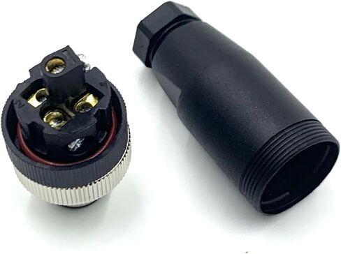 2Pcs M12 5 Pin Male Circular Connector, A Code Industrial Circular Connector IP67 Waterproof Field Assembly Wireable Sensor Straight Type Unshiled Adapter for PG7 Cable 125V 4A AC/DC in Saudi Arabia