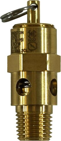 كينغستون 1/4 "NPT صمام تخفيف الضغط الصناعي ذو المقعد الناعم من النحاس، صنع في الولايات المتحدة الأمريكية. (20 رطل لكل بوصة مربعة / 27 SCFM) in Kuwait
