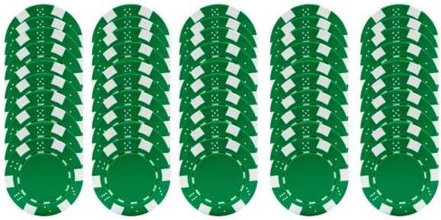 Trademark Games Poker Chips – 50-Piece Set of 11.5-Gram Blackjack Chips with Dice Design – 39mm – Made of Composite Resin for Texas Holdem (Green) in Saudi Arabia