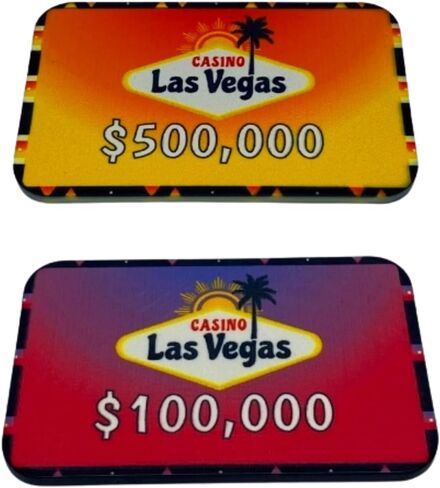 Vegas Chip Ceramic Poker Chip Set for Texas Hold'em - 500-Piece Poker Ceramic Kit, 10-Gram Poker Chips, Durable & Long-Lasting Numbered Casino Chips - Includes Black Aluminum Case in Saudi Arabia