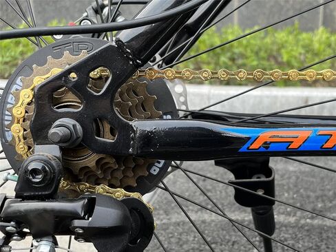 Replacement Mountain Road Bike Chain Parts, 116 Links Half Hollow 6/7/8 Speed Bicycle Chains, 1/2 x 3/32 Inch Gold in Saudi Arabia